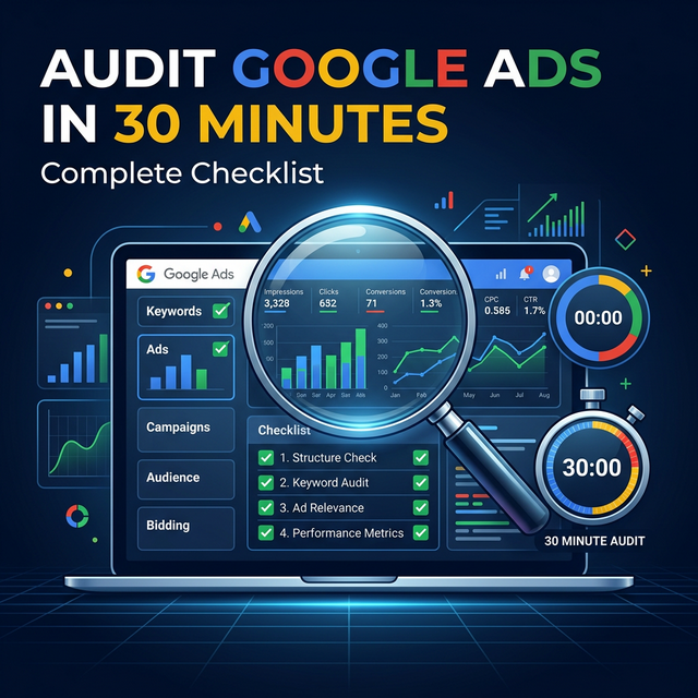 Audit Iklan Google Ads dalam 30 Menit: Checklist Lengkap